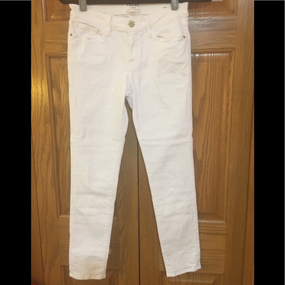 Frame Denim White Skinny Jeans - Picture 1 of 8